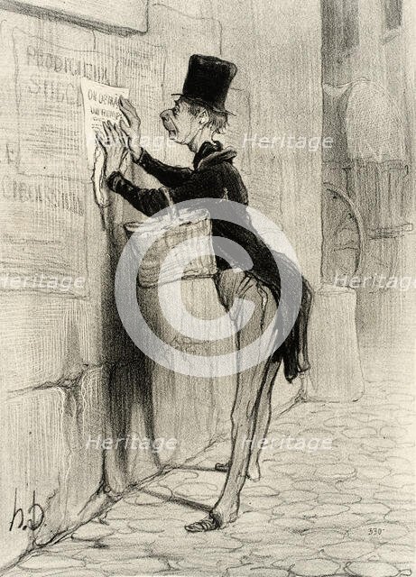 Le Placeur, 1842. Creator: Honore Daumier.