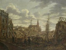 The Rapenburg, Leiden, three Days after the Explosion of a Powder Ship on 12 January 1807, (1807).  Creator: Johannes Jelgerhuis.