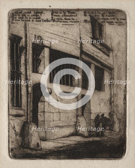 Etchings of Paris: The Street of the Bad Boys, 1854. Creator: Charles Meryon (French, 1821-1868).