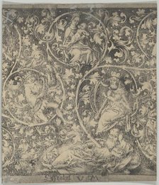 Ornamental Engraving with the Tree of Jesse. Creator: Israhel van Meckenem.