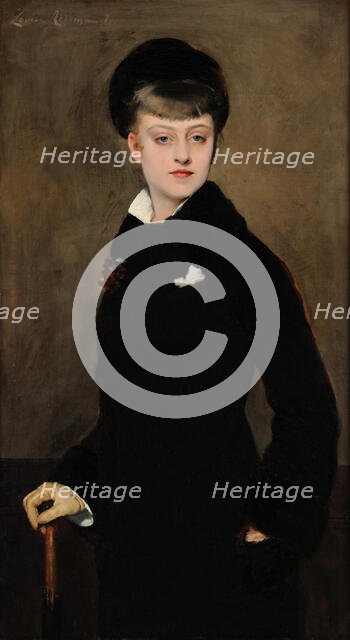 Portrait of the actress Renée Delmas (1858-1902), 1877. Creator: Abbéma, Louise (1853-1927).