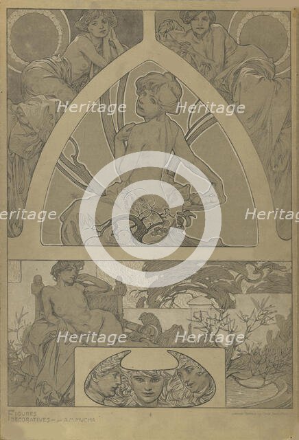 Figures décoratives, 1902. Creator: Mucha, Alfons Marie (1860-1939).