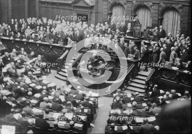 Reichstag in session, between c1915 and c1920. Creator: Bain News Service.
