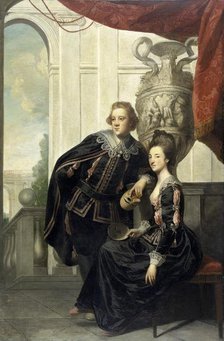 Sir Watkin Williams-Wynn and Lady Henrietta Williams-Wynn his wife, in masque costume, c1769. Creator: Sir Joshua Reynolds.