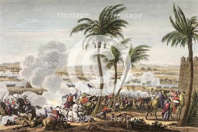 The Battle of the Pyramids, Egypt, 3 Thermidor, Year 6 (21 July 1798). Artist: Louis Francois Couche