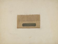 Shaker Comb for Grass Seed, c. 1941. Creator: Elbert S. Mowery.