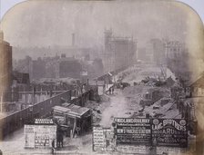 Holborn Viaduct under construction, Holborn, London, 1869. Artist: Henry Dixon