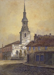 St Leonard's Church, Shoreditch, London, c1815. Artist: William Pearson