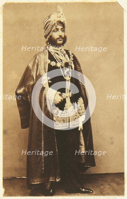 Portrait of Maharaja Duleep Singh (1838-1893), c. 1861. Creator: Anonymous.