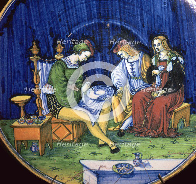 Dish known as the Portrait Painter, 15th century. Artist: Unknown