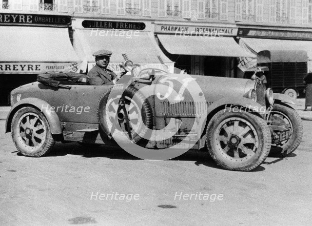 Bugatti Type 43, Nice, France, (late 1920s?). Artist: Unknown