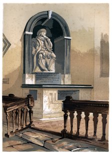 Monument to Francis Bacon, in St Michael's Church near St Albans, Hertfordshire, c1850. Artist: Unknown