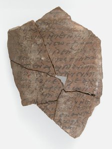 Ostrakon with a Letter, Coptic, 600. Creator: Unknown.