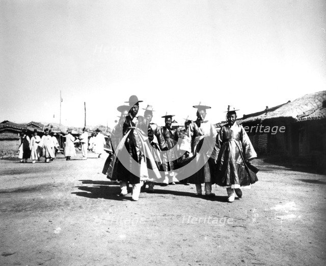 Japanese officials, Korea, 1900. Artist: Unknown