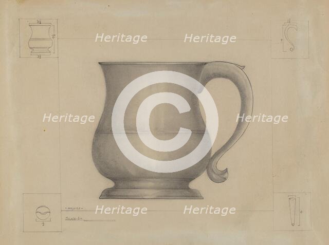 Pewter Mug, c. 1936. Creator: Henry Meyers.