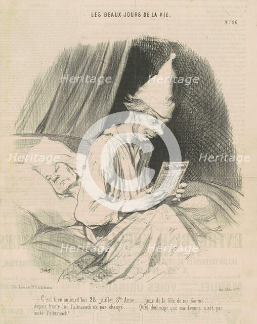 C'est bien aujourd'hui 28 Juillet ..., 19th century. Creator: Honore Daumier.