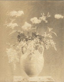 Vase of Flowers, 1860s. Creator: Unknown.