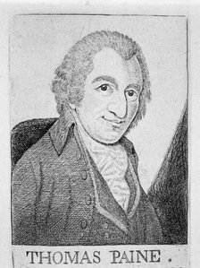 Thomas Paine, English-born American revolutionary, writer and philosopher, c1790. Artist: Unknown