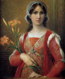 Presumed portrait of Beatrice Portinari, late 19th/20th century. Artist: Elisabeth Sonrel