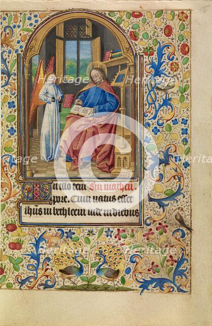 Saint Matthew; Book of Hours, about 1466-1470. Creator: Master of Jacques of Luxembourg.