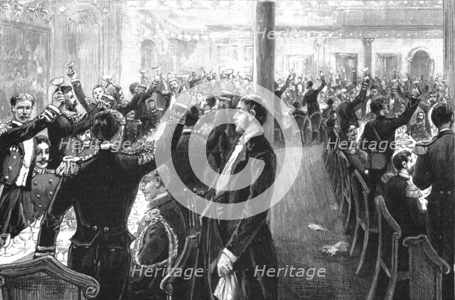 'The Visit of the French Fleet: "For they are jolly good fellows, and so say all of us", 1891. Creator: Charles Joseph Staniland.