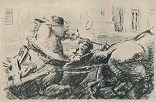 'Percheron Horses', 1919. Artist: Lowes Dalbiac Luard.