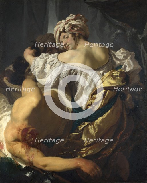 Judith in the Tent of Holofernes, c. 1622. Artist: Liss, Johann (1597-1631)