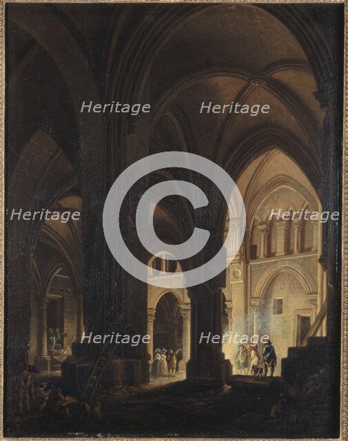 Interior of church of the Saints-Innocents , 1787. Creator: Pierre-Antoine Demachy.