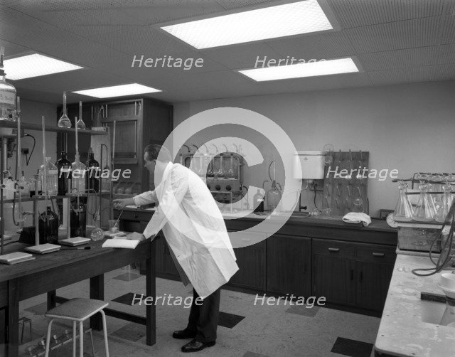 Laboratory facility at Spillers Animal Foods, Gainsborough, Lincolnshire, 1960.  Artist: Michael Walters