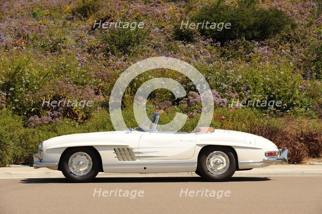 Mercedes Benz 300 SL roadster 1958. Artist: Simon Clay.