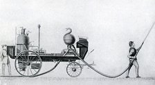 The first steam fire engine, c1830. Artist: Unknown