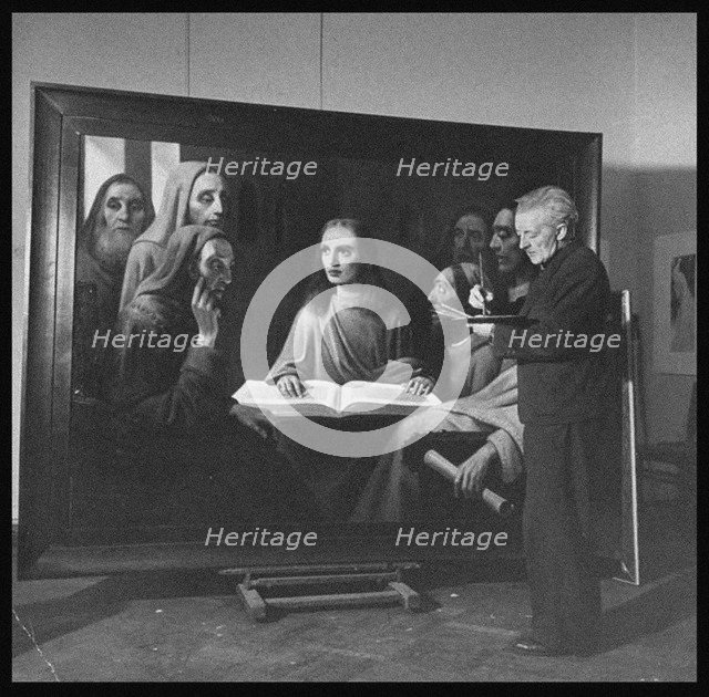 Han van Meegeren painting Jesus Among the Doctors, 1945. Artist: Anonymous  