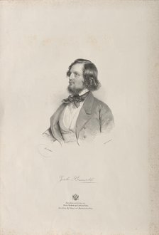 Portrait of the flutist and composer Giulio Briccialdi (1818-1881), before 1850. Creator: Kriehuber, Josef (1800-1876).