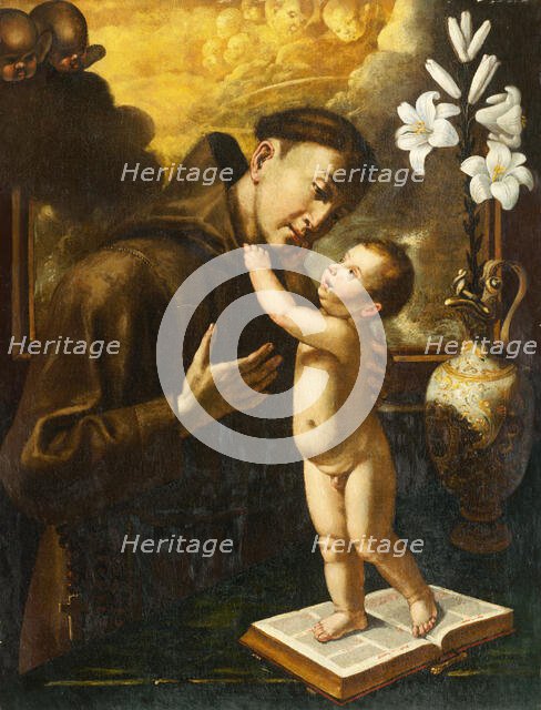 Saint Anthony of Padua with Baby Jesus, 18th century. Creator: Unknown.