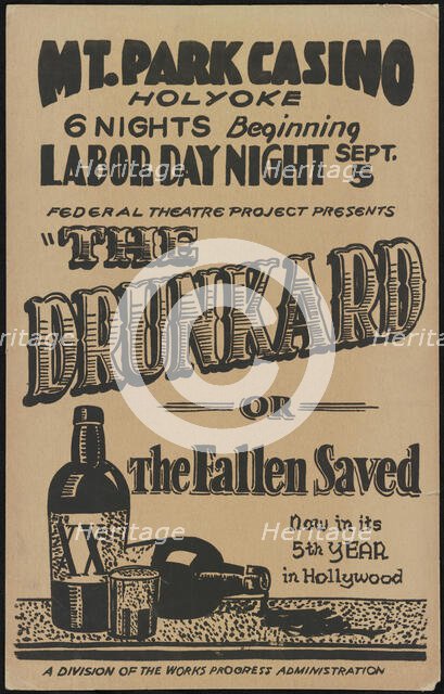 The Drunkard, Holyoke, MA, 1938. Creator: Unknown.