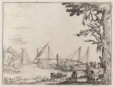 Seaport with Anchored Vessels, 1638. Creator: Ercole Bazicaluva.