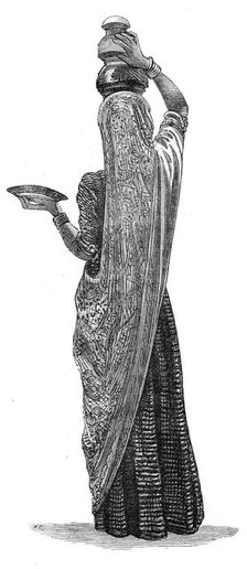 Costumes of Western India, Purdasi milkwoman, 1876. Creator: Unknown.