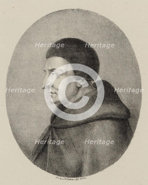 Portrait of the composer Giovanni Battista Martini (1706-1784), 1818. Creator: Winter, Heinrich Eduard von (1788-1825).