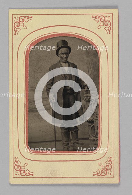 Matted tintype of Bachus, 1860s. Creator: Unknown.