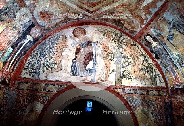 Adam and Eve, mural paintings from the Chapel of the Vera Cruz in Maderuelo.