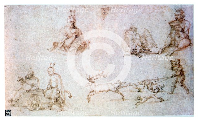 'Red chalk study', c1500. Artist: Albrecht Dürer