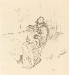 Mother and Child, No. 1, 1891/1895. Creator: James Abbott McNeill Whistler.