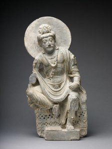 Pensive Bodhisattva, Kushan period, 2nd/3rd century. Creator: Unknown.