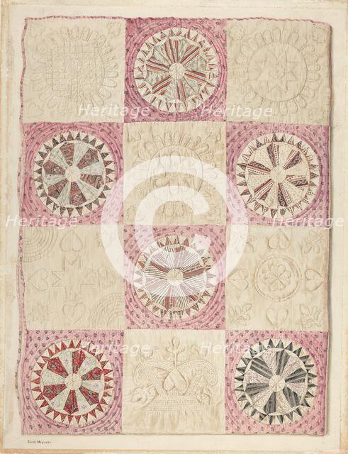 Wheel of Fortune Quilt, c. 1940. Creator: Edith Magnette.
