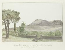 View of the Monti Rossi at San Nicolo l'Arena monastery close to Nicolosi, 1778. Creator: Louis Ducros.