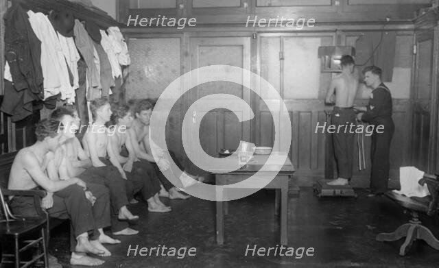 Examining naval volunteers, between c1915 and c1920. Creator: Bain News Service.
