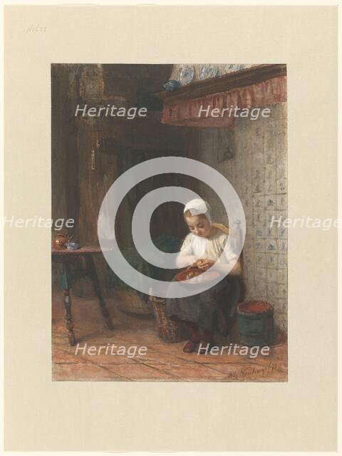 The potato peeler, 1873. Creator: Albert Neuhuys.