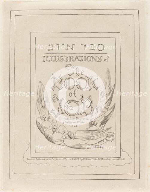 Title-Page of the Engraved Illustrations to the Book of Job, 1825. Creator: William Blake.
