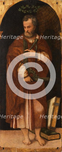 Castorius. From the Polyptych of the Four Crowned Martyrs, 1552. Creator: Badile, Antonio (1518-1560).