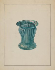 Blue-Green Vase, c. 1936. Creator: Marcus Moran.